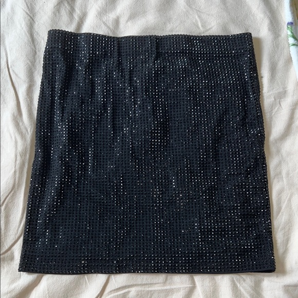 Black Sequin Mini Pencil Skirt - Picture 1 of 1